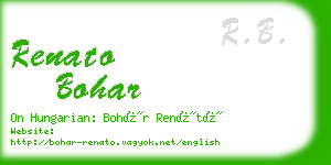 renato bohar business card